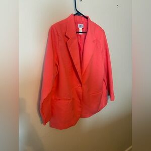 BFA Classics Coral Pink Blazer Jacket Size 18W